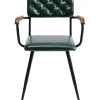 Chaise A. Acc. Salsa.Cuir Vert Fonce