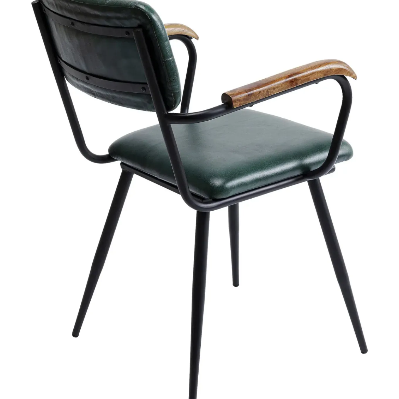 Chaise A. Acc. Salsa.Cuir Vert Fonce