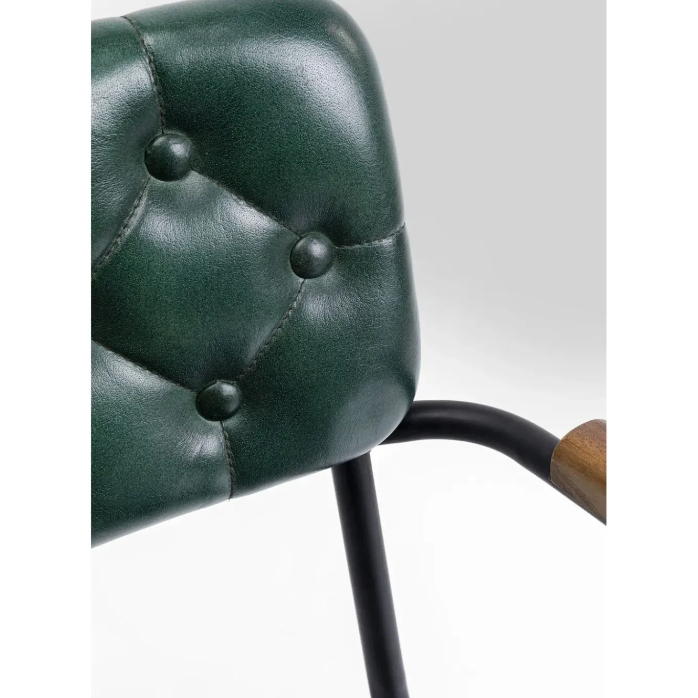 Chaise A. Acc. Salsa.Cuir Vert Fonce