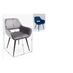 Chaise A. Acc. San Francisco Bleu