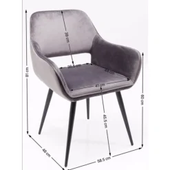 Chaise A. Acc. San Francisco Gris