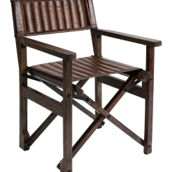Chaise A. Acc. Twist Cuir Marron