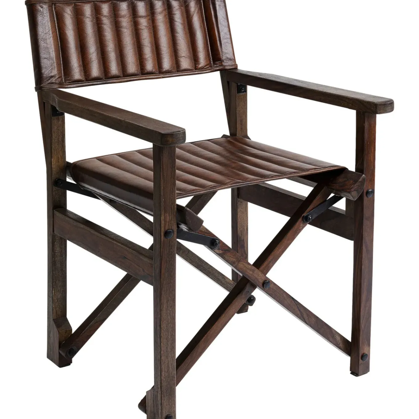 Chaise A. Acc. Twist Cuir Marron
