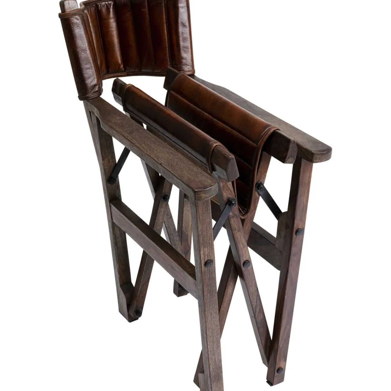 Chaise A. Acc. Twist Cuir Marron