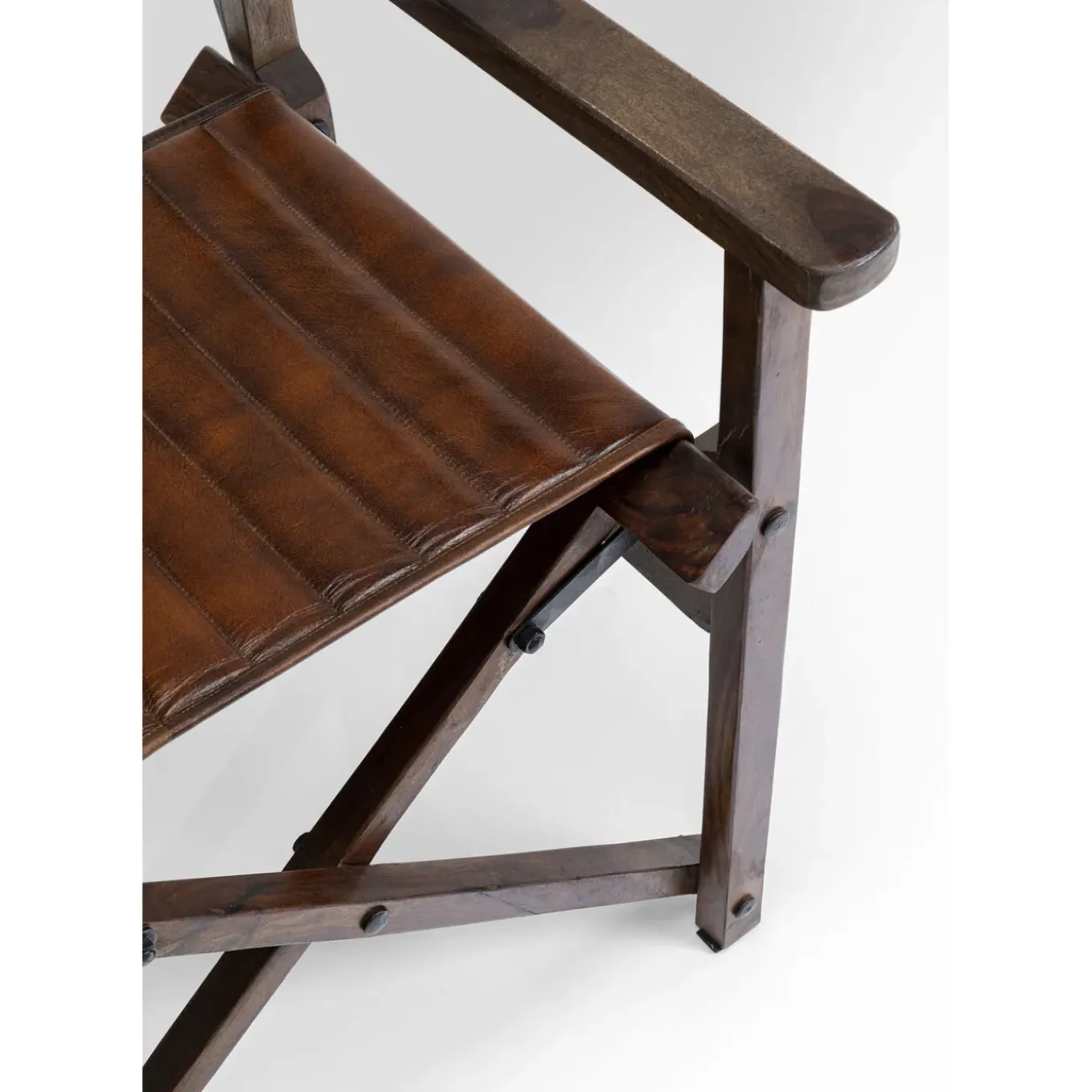 Chaise A. Acc. Twist Cuir Marron