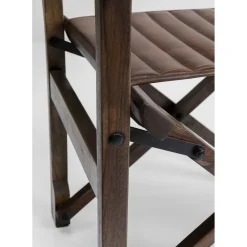 Chaise A. Acc. Twist Cuir Marron