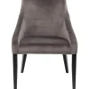 Chaise Black Mode Velours Gris
