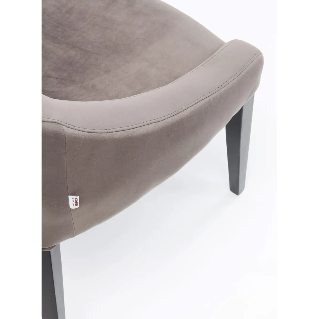 Chaise Black Mode Velours Gris
