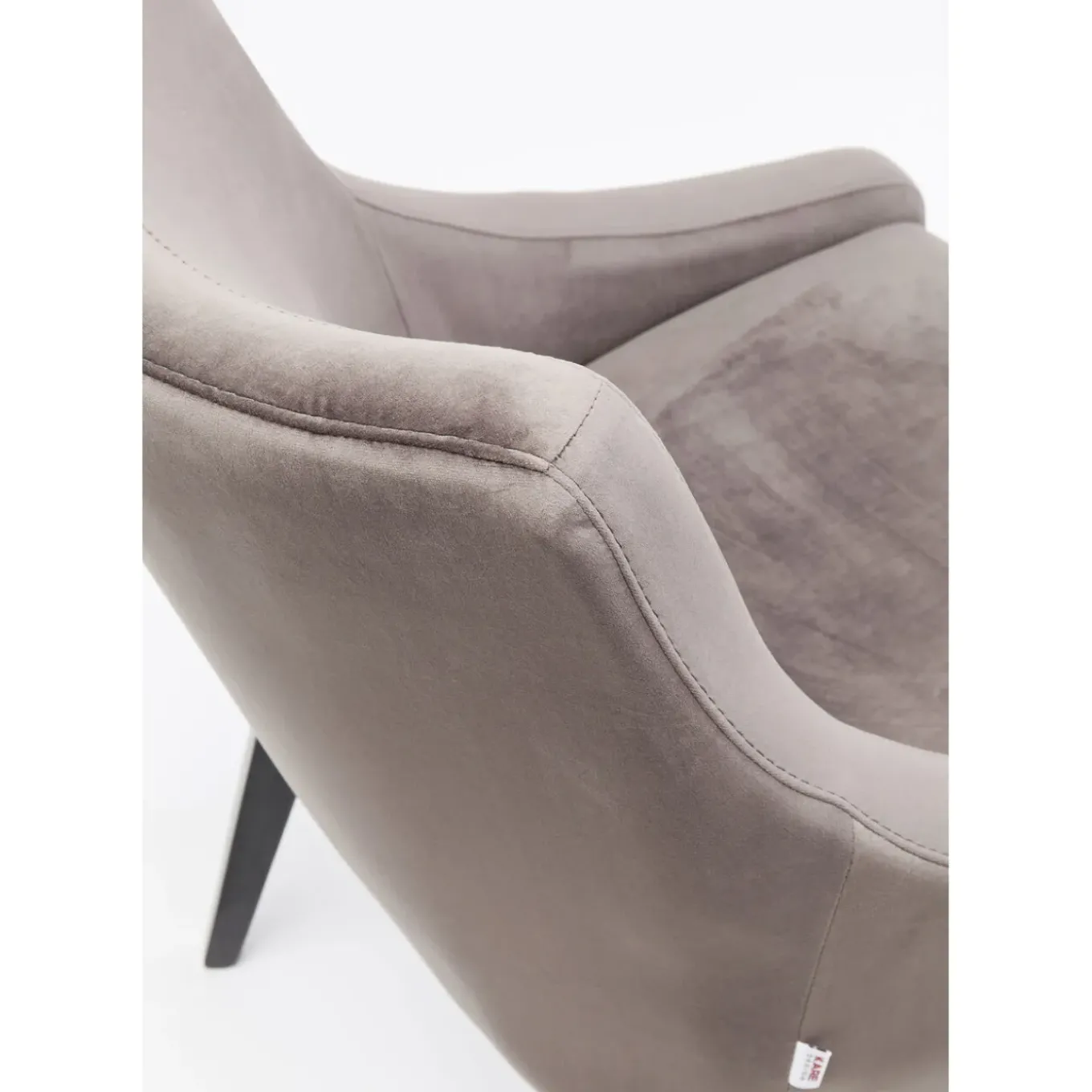 Chaise Black Mode Velours Gris
