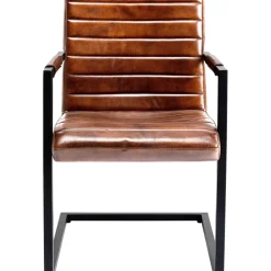 Chaise Cantilever Lola Cuir Marron