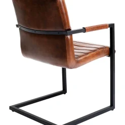 Chaise Cantilever Lola Cuir Marron