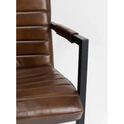 Chaise Cantilever Lola Cuir Marron