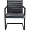 Chaise Cantilever Lola Cuir Gris