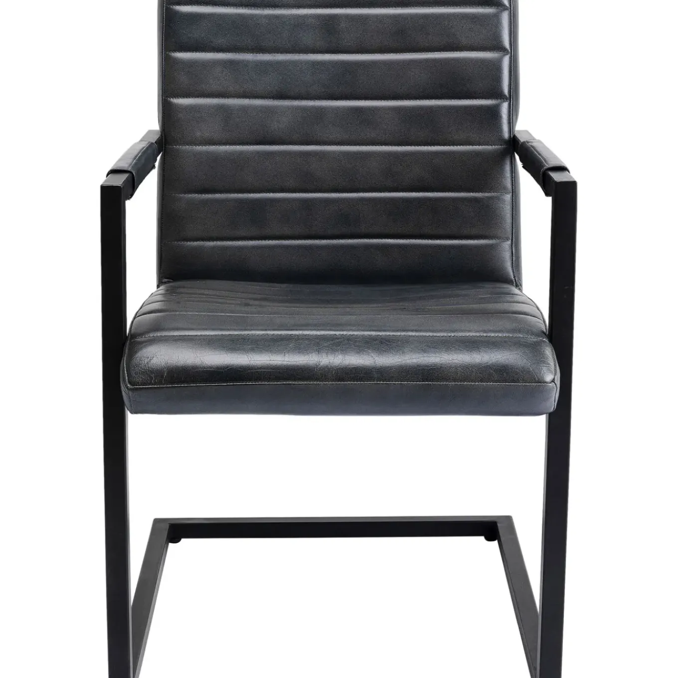 Chaise Cantilever Lola Cuir Gris
