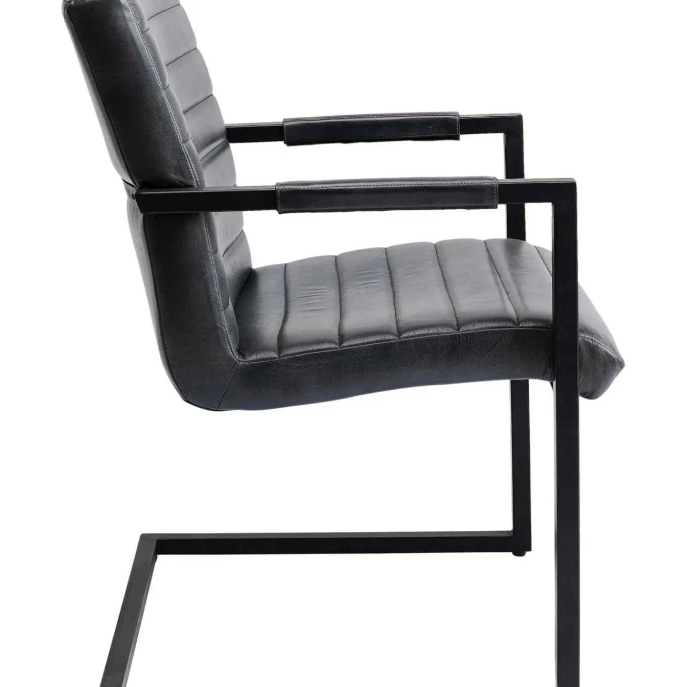 Chaise Cantilever Lola Cuir Gris