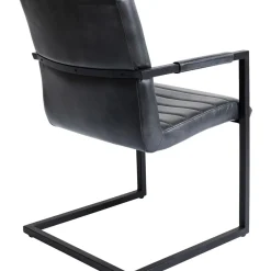 Chaise Cantilever Lola Cuir Gris
