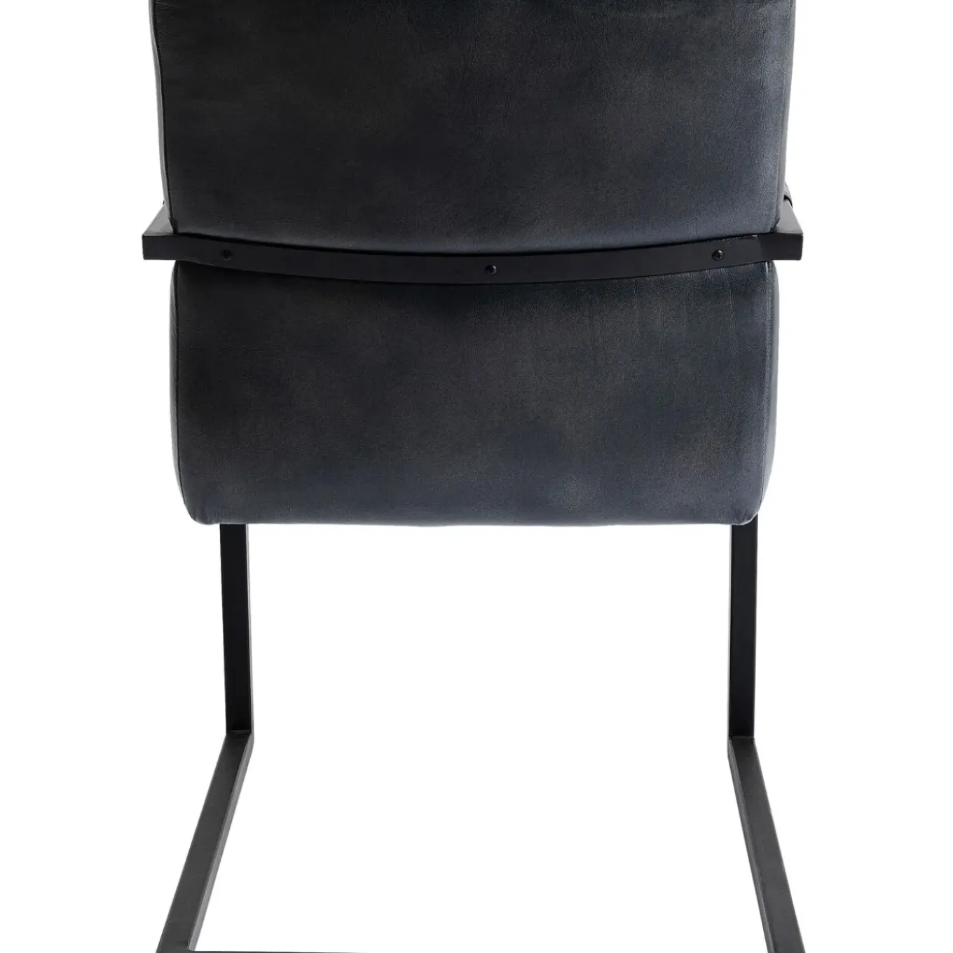 Chaise Cantilever Lola Cuir Gris