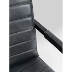 Chaise Cantilever Lola Cuir Gris