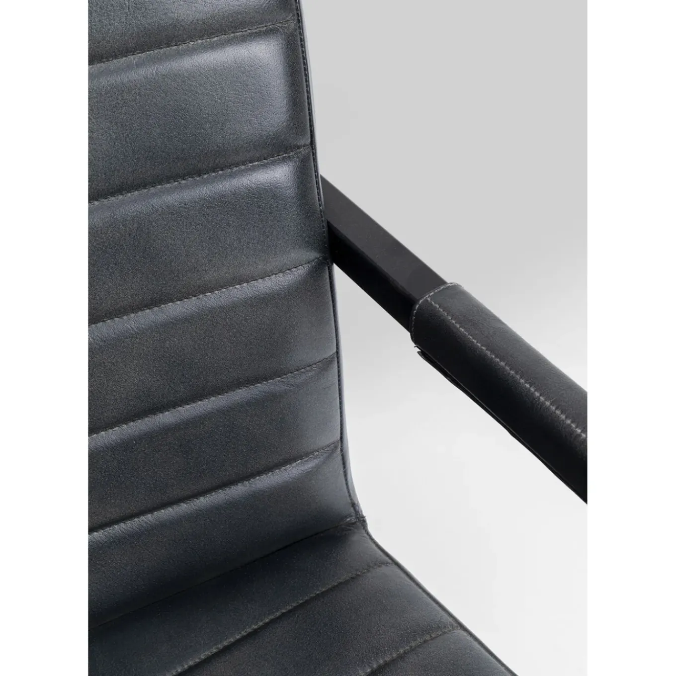 Chaise Cantilever Lola Cuir Gris