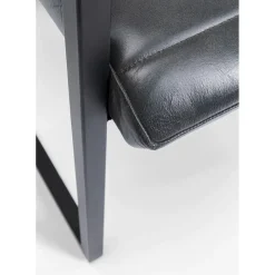 Chaise Cantilever Lola Cuir Gris