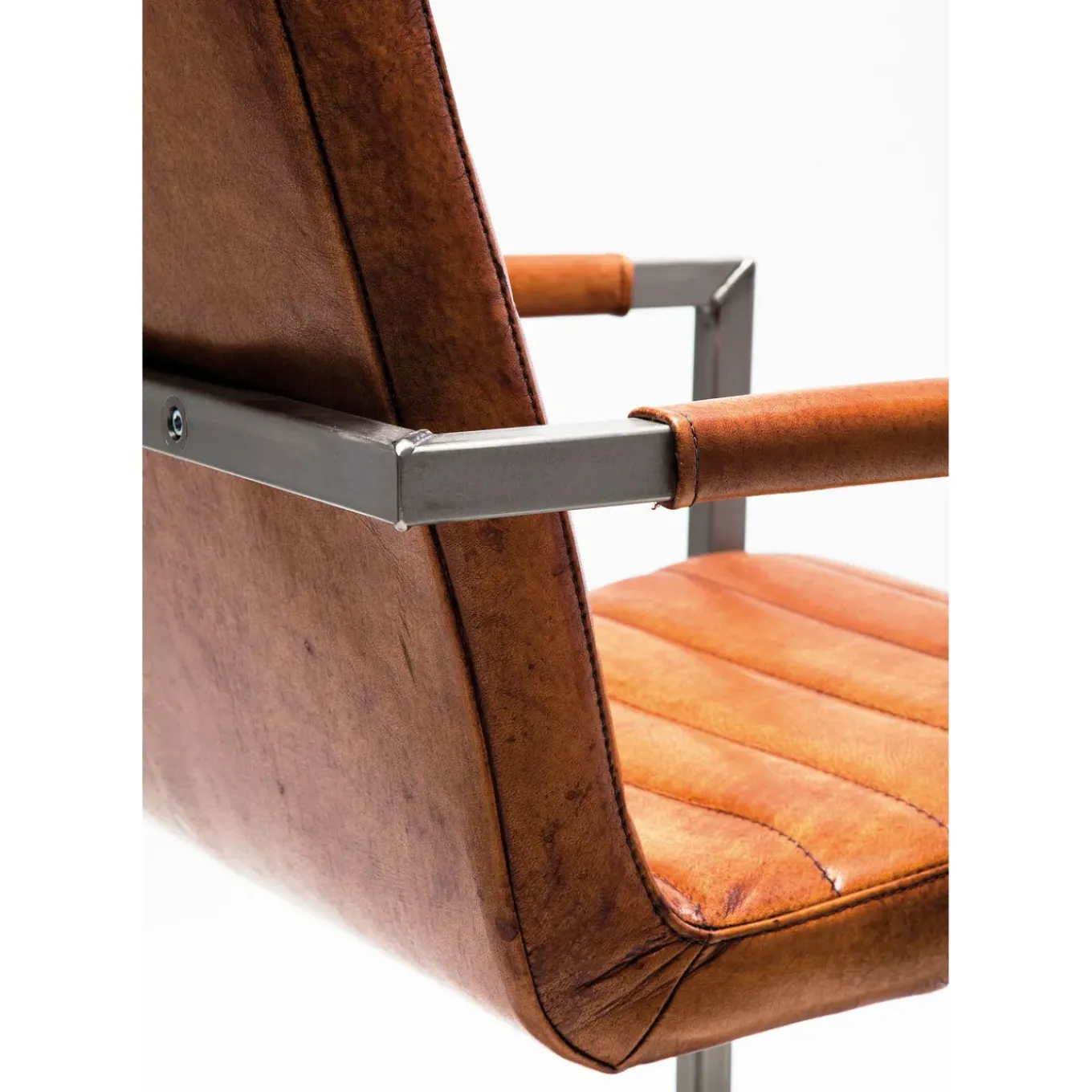 Chaise Cantilever Riffle Buffalo Marron