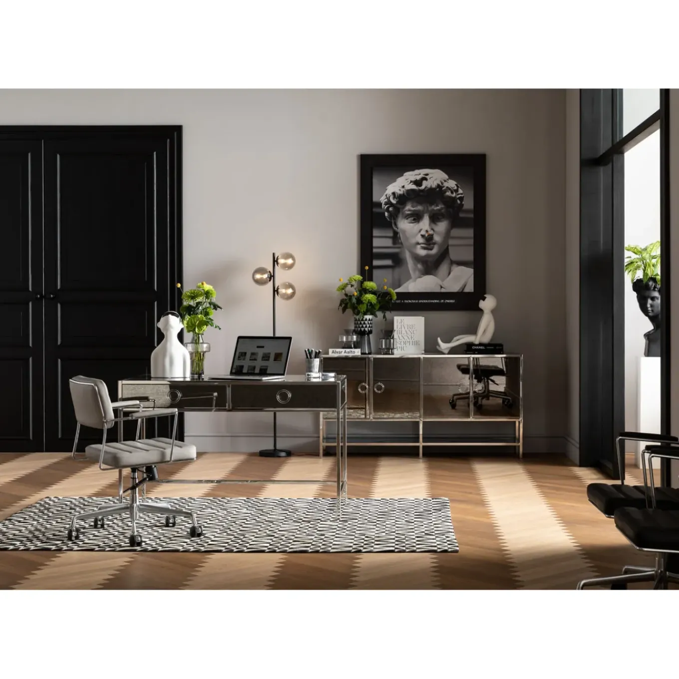 Chaise De Bureau Pivotante Dottore Gris