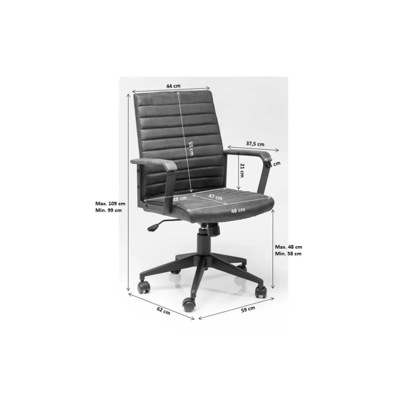 Chaise De Bureau Pivotante Labora Marron