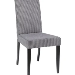 Chaise Econo Velours Cotele Gris