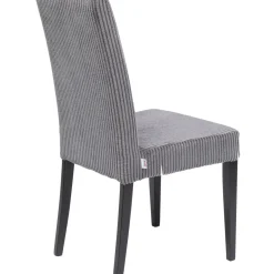 Chaise Econo Velours Cotele Gris
