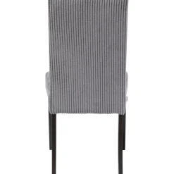 Chaise Econo Velours Cotele Gris