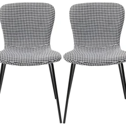 Chaise Gerda Noir Et Blanc (2/Set)