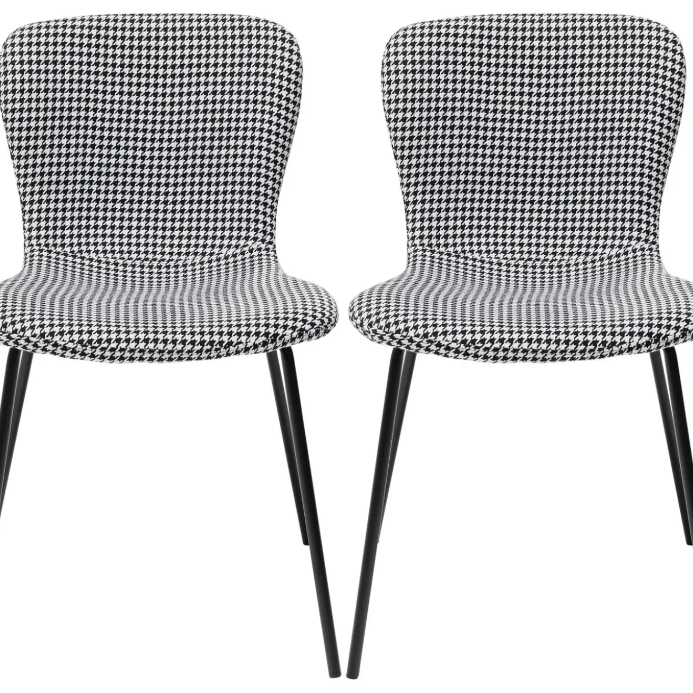 Chaise Gerda Noir Et Blanc (2/Set)