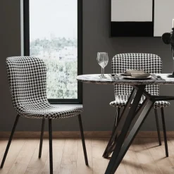 Chaise Gerda Noir Et Blanc (2/Set)