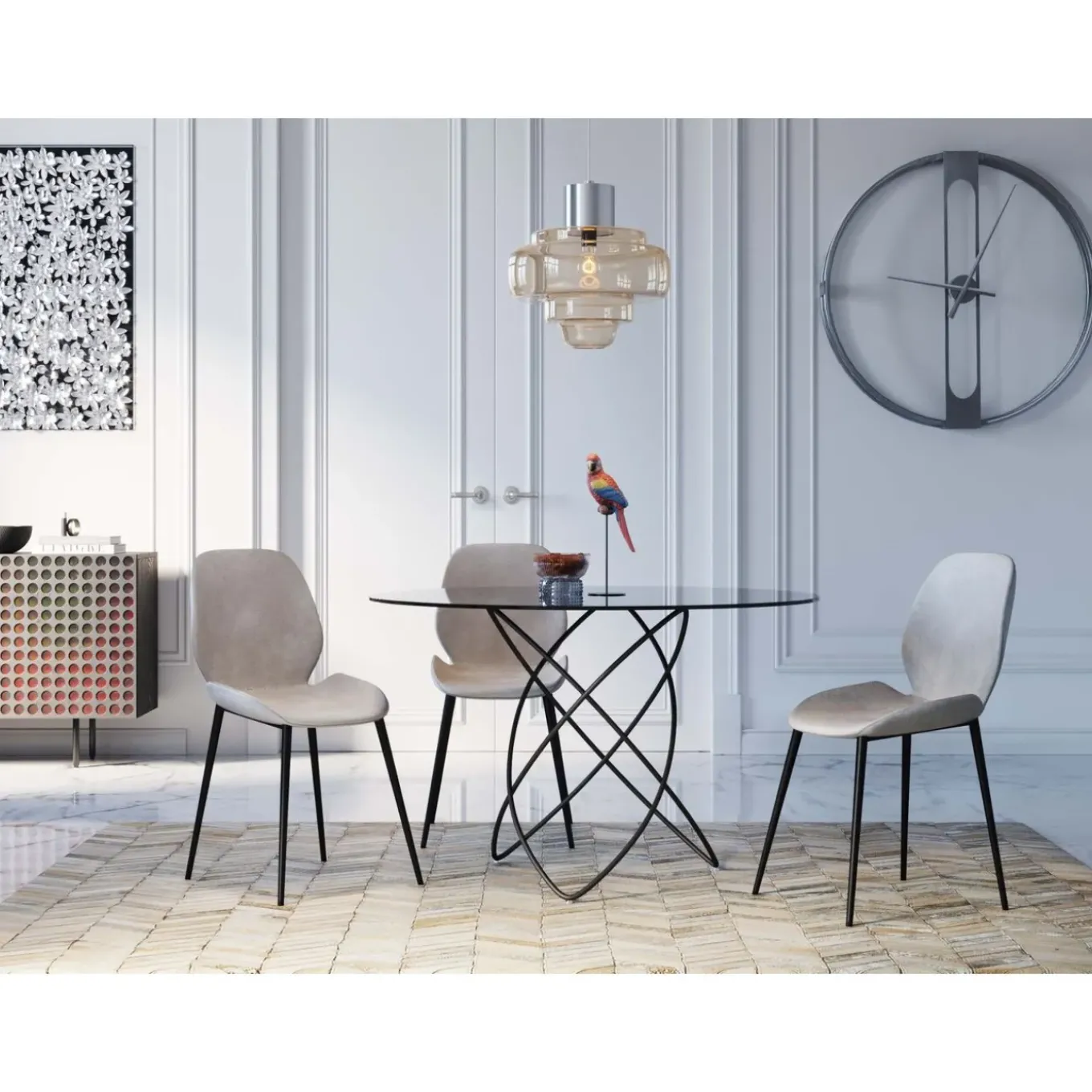 Chaise Honey Moon Gris
