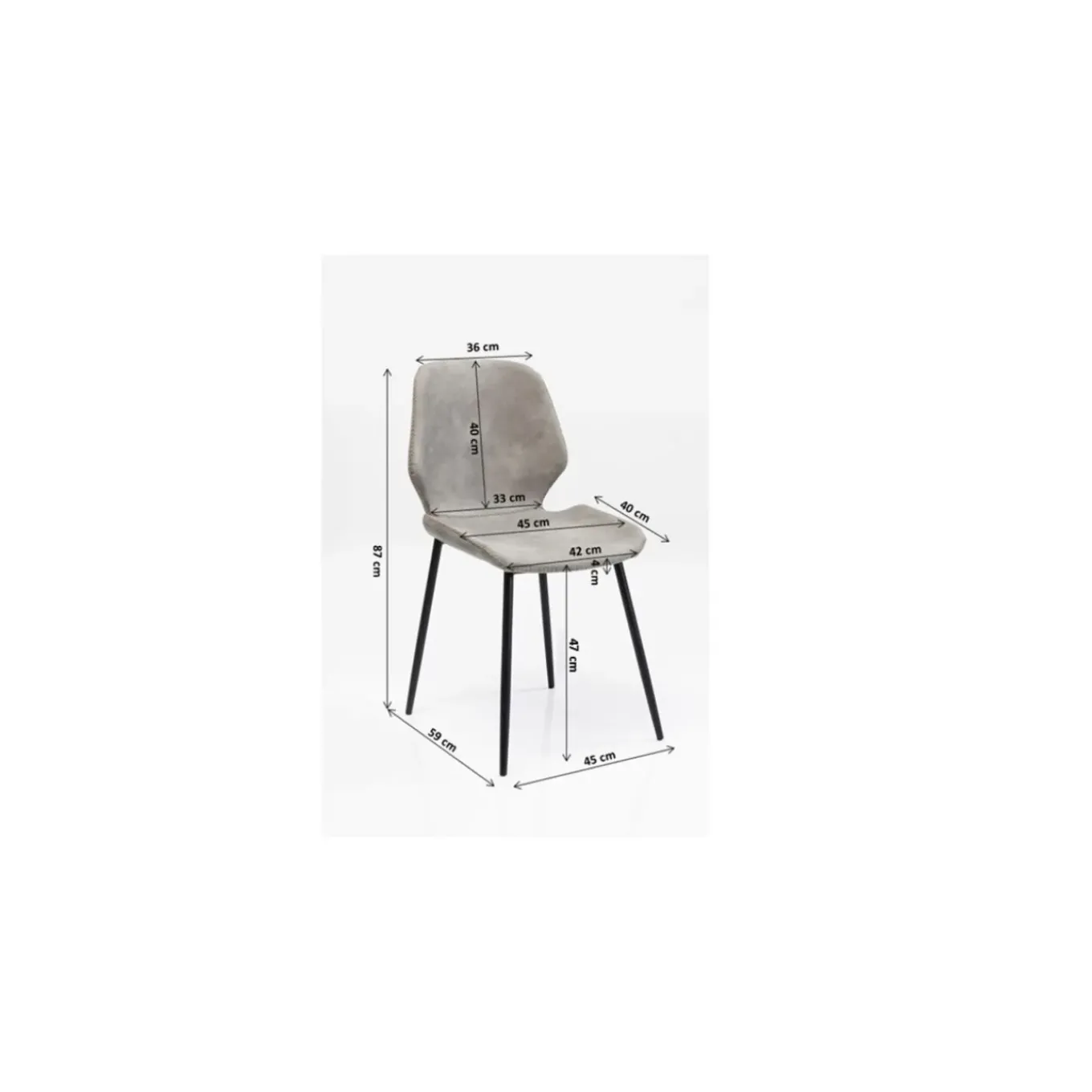 Chaise Honey Moon Gris