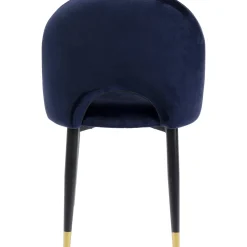 Chaise Iris Velours Bleu (2/Set)