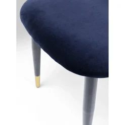 Chaise Iris Velours Bleu (2/Set)