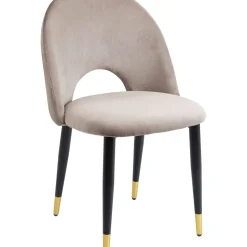 Chaise Iris Velours Taupe (2/Set)