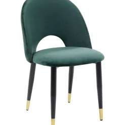 Chaise Iris Velours Vert