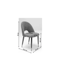 Chaise Iris Velours Vert