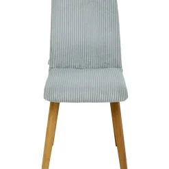 Chaise Lara Velours Cotele Bleu