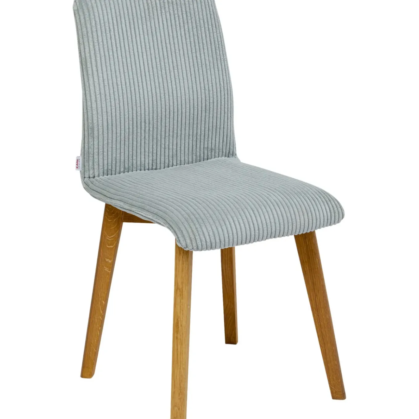 Chaise Lara Velours Cotele Bleu