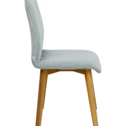 Chaise Lara Velours Cotele Bleu