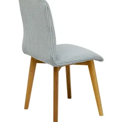 Chaise Lara Velours Cotele Bleu