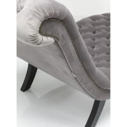 Chaise Longue Desire Velours Argente