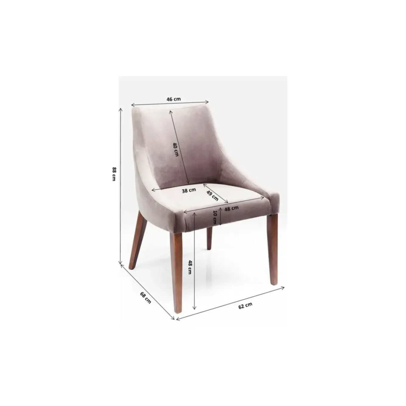 Chaise Mode Velvet Gris