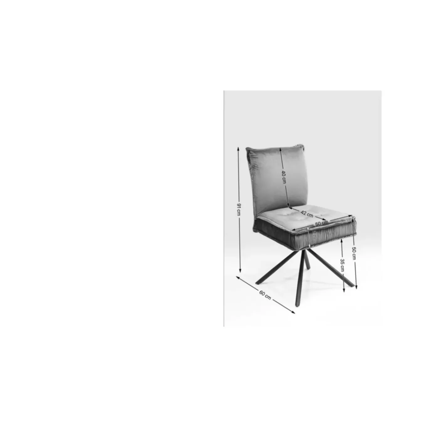 Chaise Pivotante Chelsea Gris