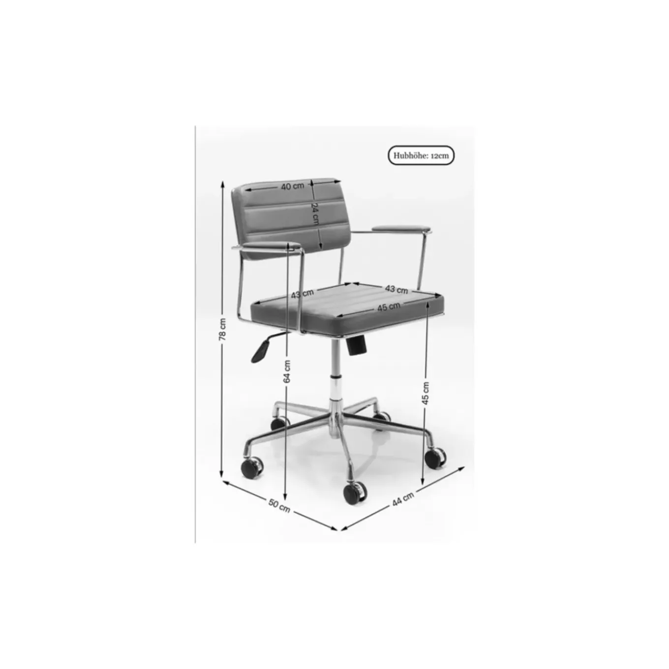 Chaise Pivotante De Bureau Dottore Marron