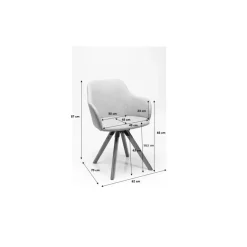 Chaise Pivotante Lady Loco Taupe