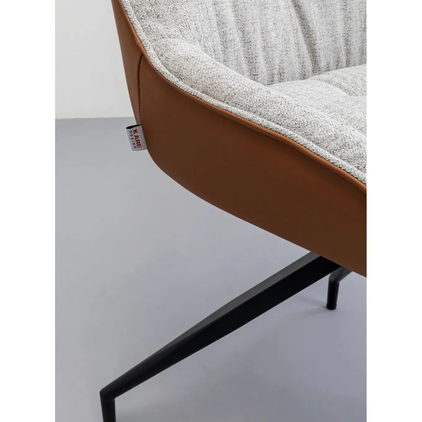 Chaise Pivotante Loris Gris Marron